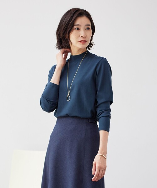 ネイビーハイネックニット 長袖 J.PRESS（J.プレス） ニット セーター 「洗える」PRINCE ハイネック