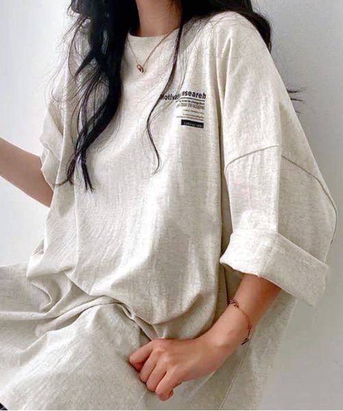 tシャツ MotivationロゴプリントオーバーサイズＴシャツ レディース メンズ | SHEENA | 07