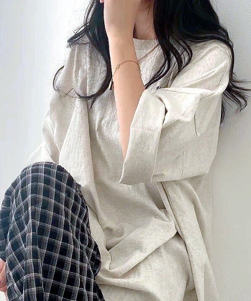 tシャツ MotivationロゴプリントオーバーサイズＴシャツ レディース メンズ | SHEENA | 08