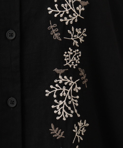 ブラウス シャツ EMAGO トリハナ刺繍シャツ レディース Emago ブラウス シャツ EMAGO トリハナ刺繍シャツ レディース