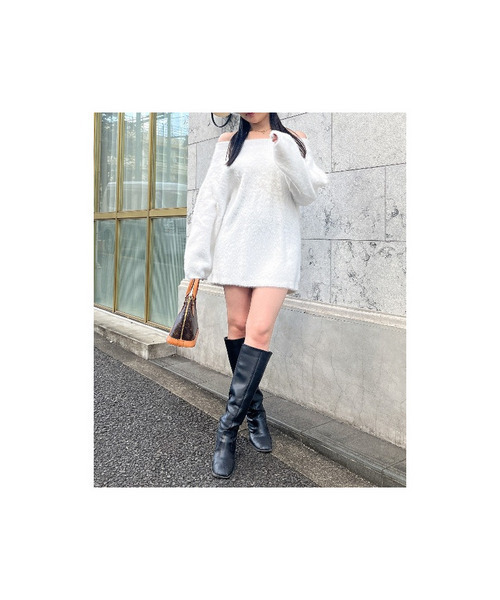 MIIA（ミーア） ワンピース ふわふわシャギーニットワンピース