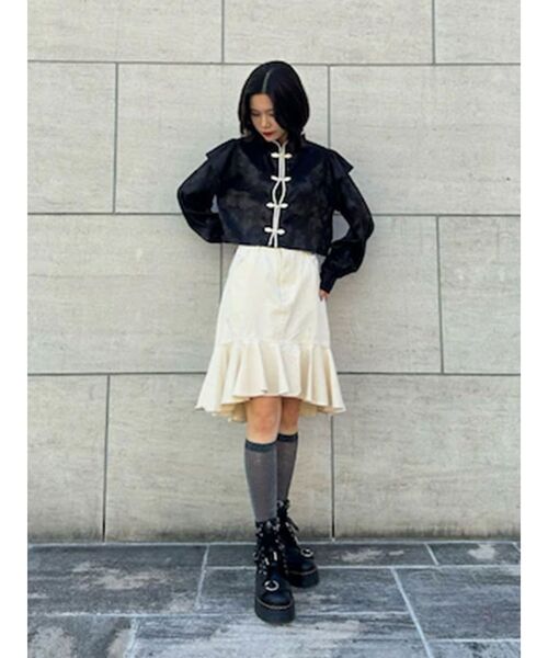 jouetie スカート ヘムフリルミドルスカート : ZOZOTOWN Yahoo