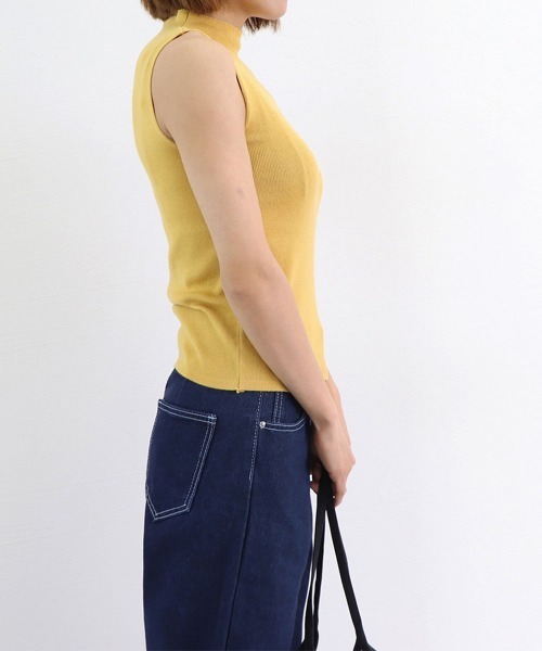 新品未使用THE SHISHIKUI ノースリーブハイネックトップス シシクイ shishikui ハイネック ノースリーブ コットンニット