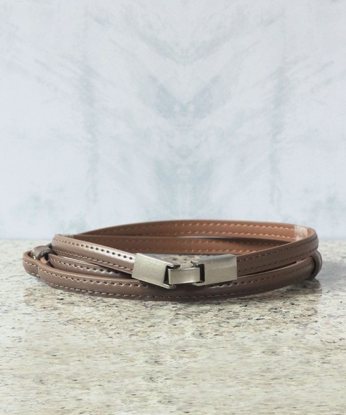 ブラウンレザー ベルト シルバーバックル コードバン シルバーバックル ドレスベルト | Brooks Brothers