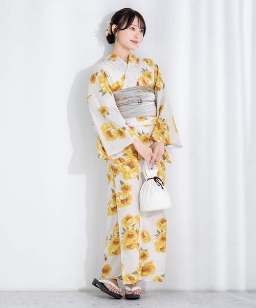 夏を彩る季節レディース浴衣2点セット SOUBIEN（創美苑） 浴衣 夏を彩るレディース浴衣2点セット （浴衣＋帯