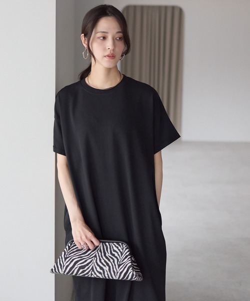 ap retro ワンピース 「USAコットン」リラクシーロングTeeワンピース