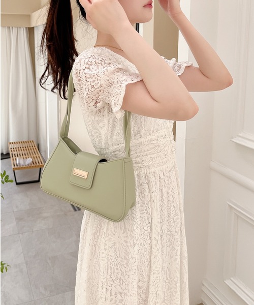 MIIA（ミーア） ワンピース 半袖レースパフマキシワンピース