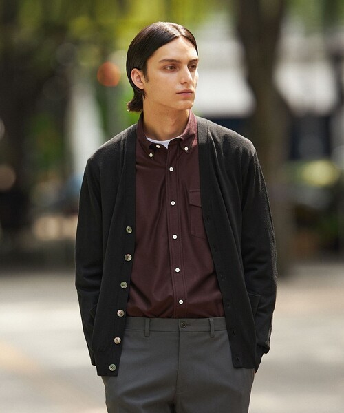 J.PRESS（J.プレス） カーディガン オメガツイスト ハイゲージ ニット