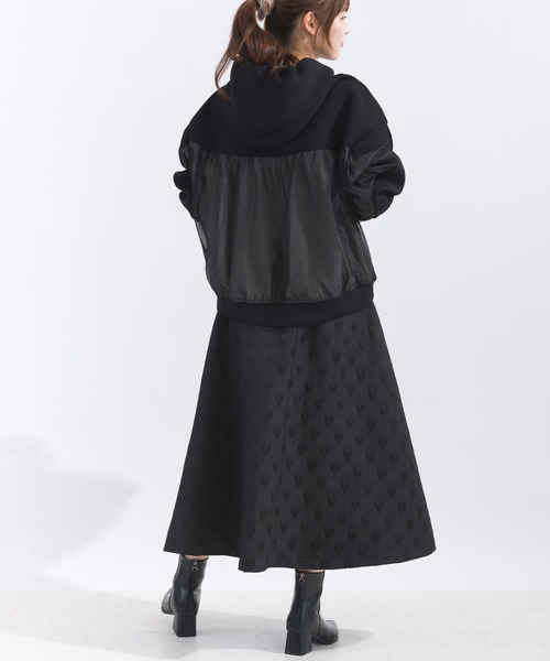 PICCIN PERLA スカート 「セットアップ可能」ハートジャガード