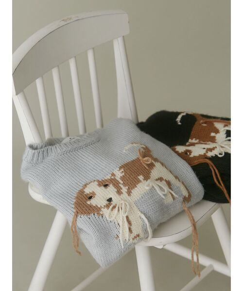 merry jenny（メリージェニー） ニット セーター vintage like dog