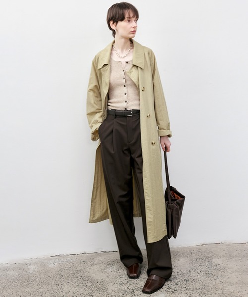 KENT&CURWEN 山羊革トレンチコート　シワ加工 KENT&CURWEN 山羊革トレンチコート シワ加工 KENT&CURWEN 山羊革