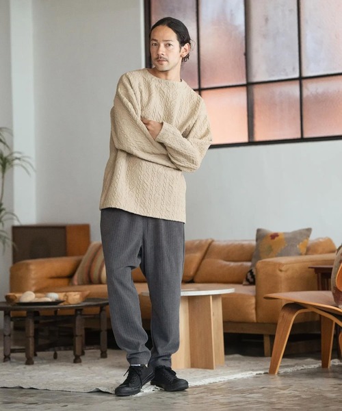 CAMBIO（カンビオ） パンツ mp12685- Knit sew Balloon Easy Pants