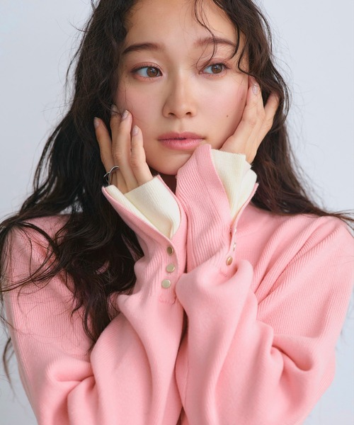 ANYA HINDMARCH ピンク 長袖ニット L RUIRUE BOUTIQUE（ルイルエブティック） ニット セーター 洗える