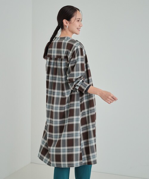 美品希少 ズッカ ZUCCa チェックエンブロイダリー シャツワンピース 洗える 77492502_8_d_215.jpg