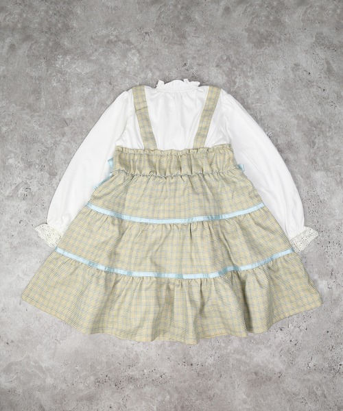 la poche biscuit（ラポシェビスキュイ） ワンピース チェック柄