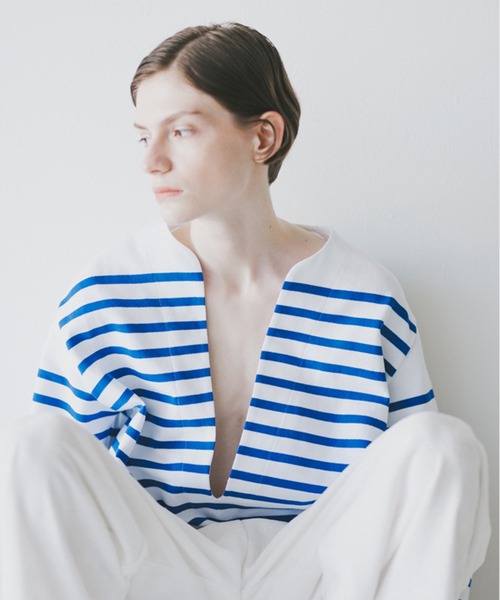 BIOTOP tシャツ 「ORCIVAL for BIOTOP」basque shirt skipper