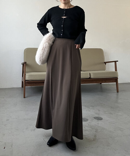 CAPRICIEUX LE'MAGE フレアマキシスカート CAPRICIEUX LE'MAGE スカート フレアマキシスカート : ZOZOTOWN