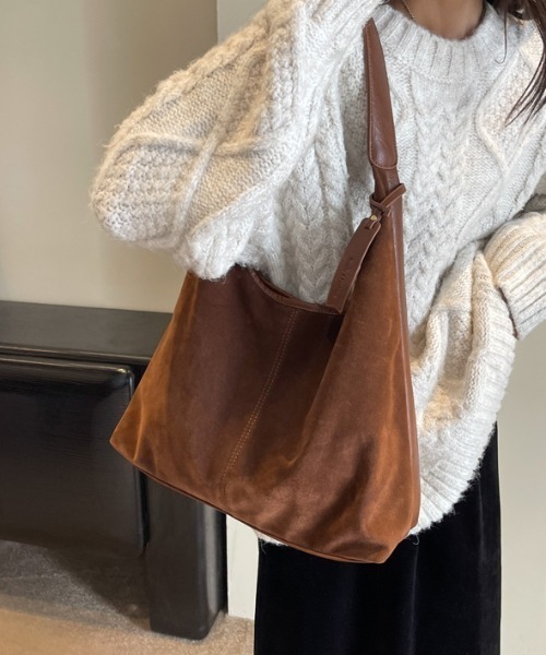 トートバッグ ベルベットワンショルダートート レディース : ZOZOTOWN