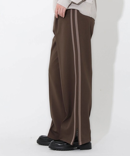 ワイドパンツ パンツ サイドラインパンツ レディース : ZOZOTOWN Yahoo