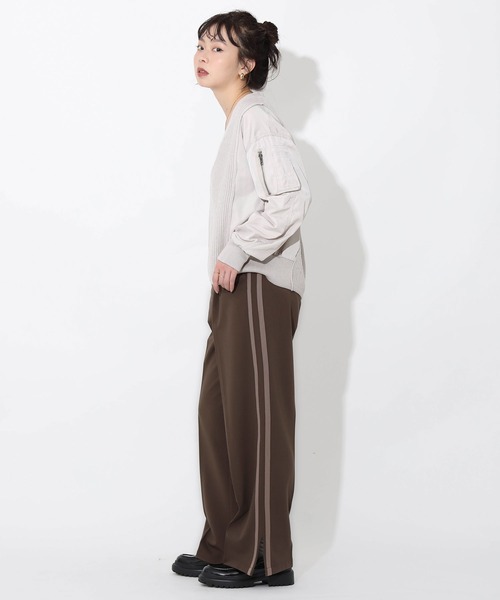 ワイドパンツ パンツ サイドラインパンツ レディース : ZOZOTOWN Yahoo