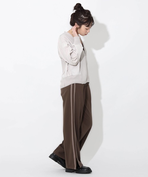 ワイドパンツ パンツ サイドラインパンツ レディース : ZOZOTOWN Yahoo