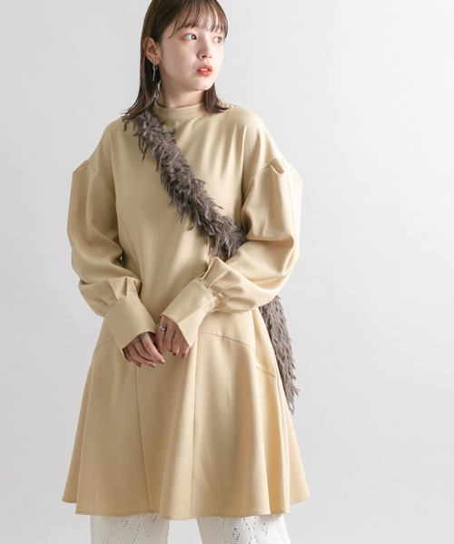 KBF（ケービーエフ） ワンピース タックスリーブミニワンピース