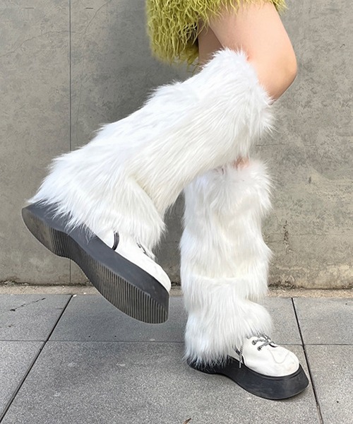 MEMECLE（メメクル） レッグウォーマー 「 」フェイクファーレッグ