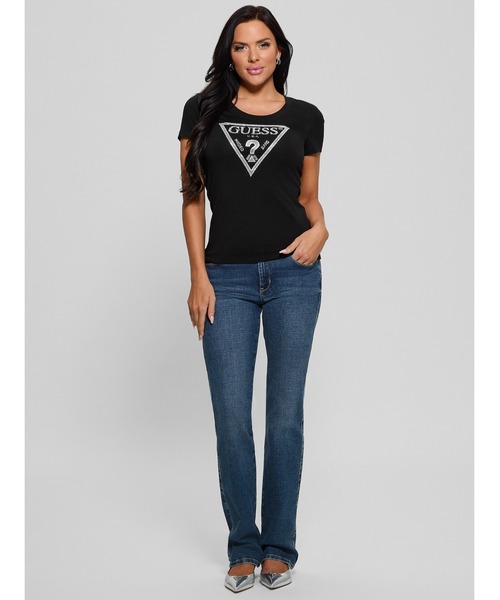 【GUESS ゲス】レディース Big Triangle Logo 半袖Tシャツ GUESS Originals Baggy Triangle Tee 半袖 Tシャツ レディース