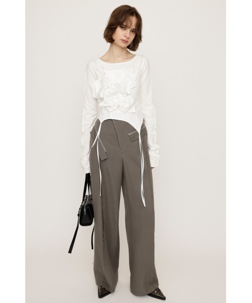 SLY スラックス パンツ CUT OFF WAIST STRAIGHT PT カットオフ
