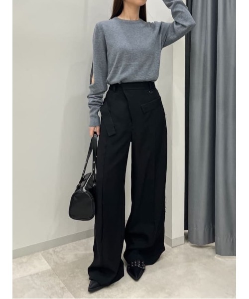SLY スラックス パンツ CUT OFF WAIST STRAIGHT PT カットオフ