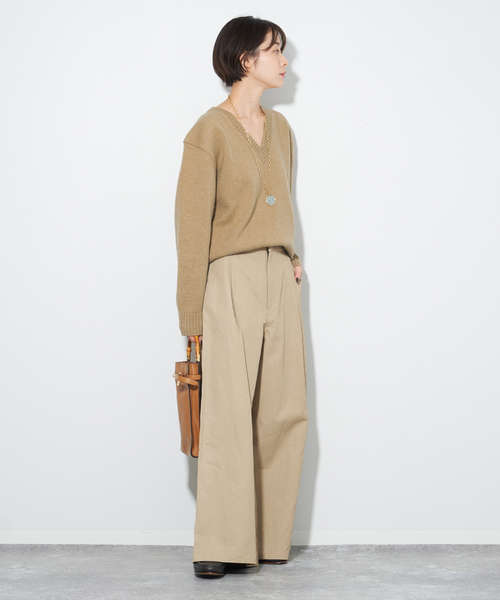 23AW モヘアラフリーニット セーター シャギー 長袖 F ベージュ