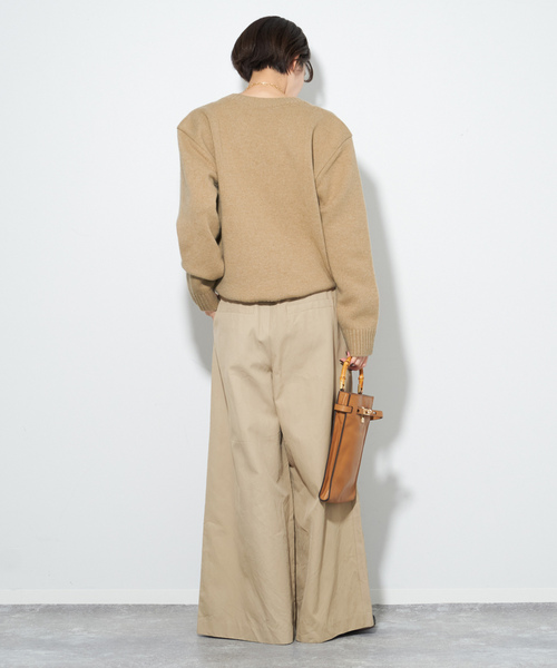 熱販売 Vネックニット 「Plage」 plage FREE レディース ベージュ トップス