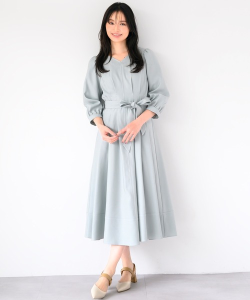 ミッシュマッシュ　キーネックポリデニムワンピース サイズM MISCH MASCH ワンピース 2025春夏新作 ポリデニムワンピース
