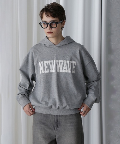 パーカー (GENE HEAVENS)「NEW WAVE」ロゴ フーデッド スウェット レディース