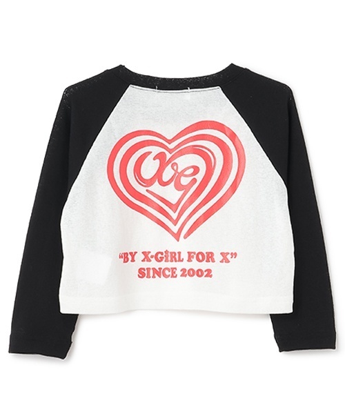 X-girl Stages（エックスガールステージス） tシャツ ハートロゴ