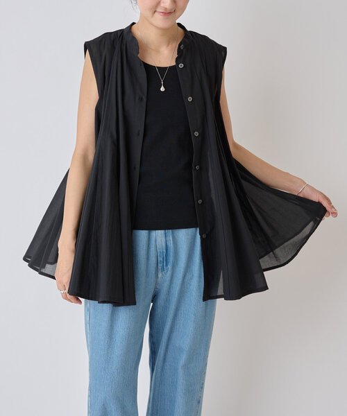 BEARDSLEY ブラウス シャツ サーキュラーノースリーブブラウス