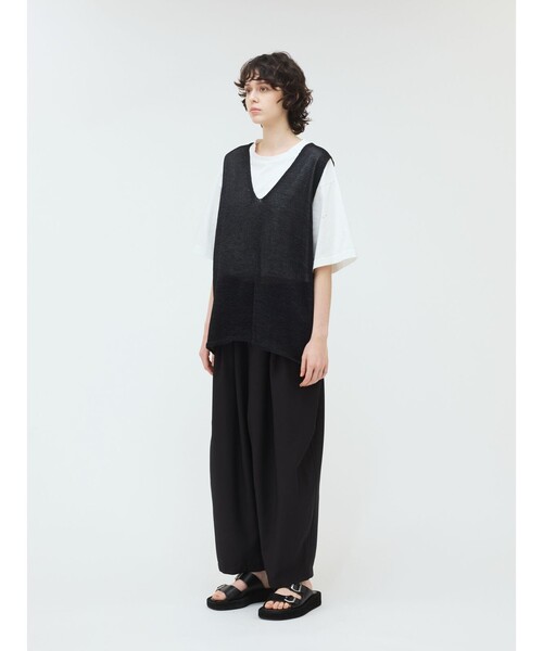 ベスト ジレ mizuiro ind ワイドVネックベスト レディース mizuiroind ベスト ジレ mizuiro ind ワイドVネックベスト