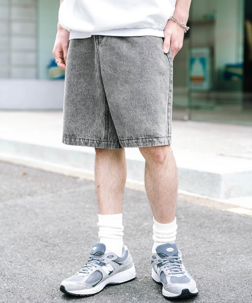 モノグラム ウォッシュドデニム ショートパンツ EGOIST（エゴイスト）の「EGモノグラム柄デニムショートパンツ