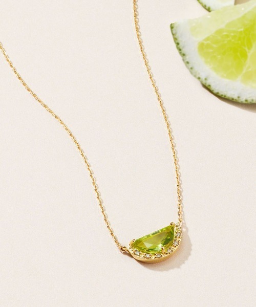 ネックレス 「8月誕生石」K10イエローゴールド ペリドット ネックレス 「Spring Collection」 レディースの画像