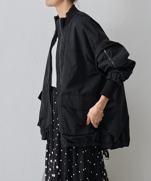 美品　BEARDSLEY ジップアップ　ブルゾン　シアー　フリル　金具　黒フリー BEARDSLEY 「BEARDSLEY」 ジップアップブルゾン FREE ブラック