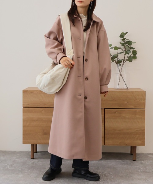 「Social GIRL」 ステンカラーコート L モカ レディース_画像3