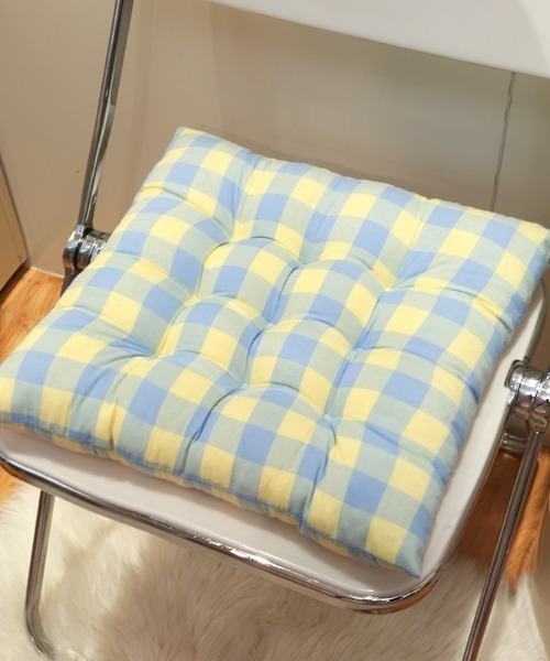 クッション クッションカバー マルチ ギンガムチェック柄 座布団