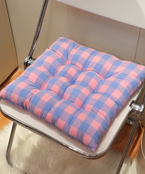 クッション クッションカバー マルチ ギンガムチェック柄 座布団