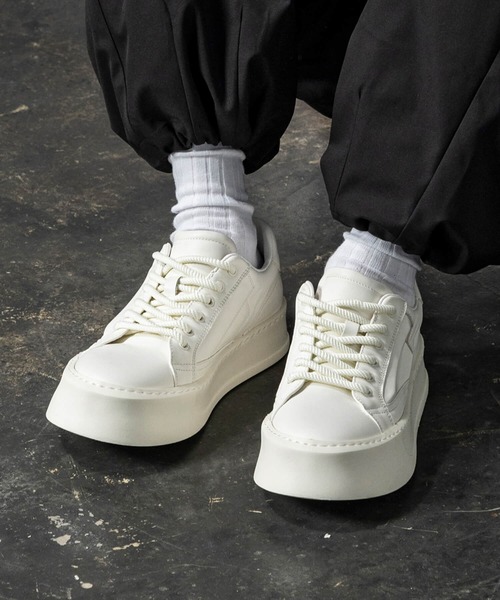CLOSET スニーカー サイドエッジレザースニーカー メンズ : ZOZOTOWN