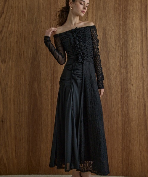 ERADIE（エラディエ） ワンピース Lace＆Churu switching dress レース