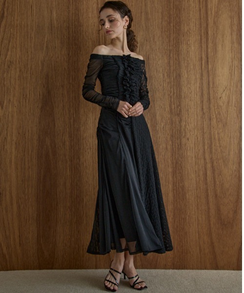 ERADIE ワンピース Lace＆Churu switching dress レース
