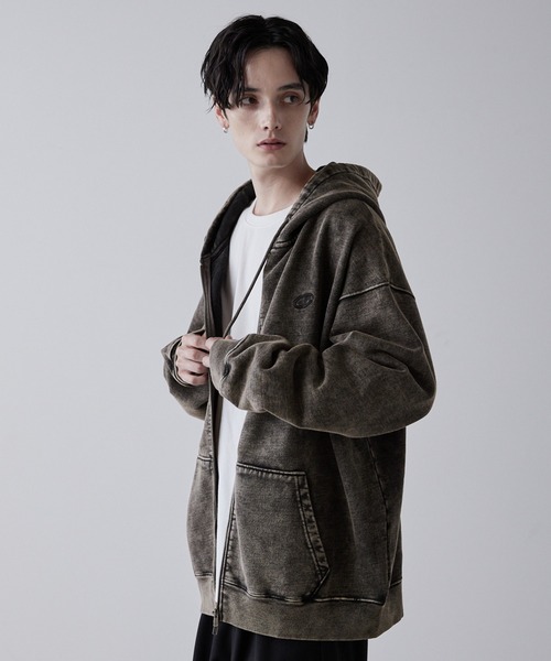 CLEL チャコールグレー コート S CLEL 「CLEL」 ジップアップパーカー X-SMALL チャコールグレー