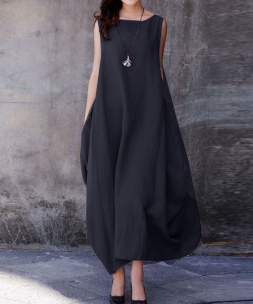 CADBURY（キャドバリー） ワンピース ノースリーブボリュームロング