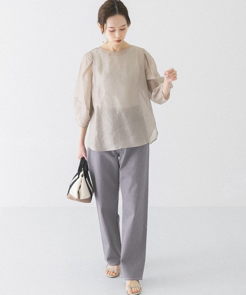 「URBAN RESEARCH ROSSO WOMEN」 長袖ブラウス FREE オレンジ系その他 レディース URBAN RESEARCH ROSSO WOMEN（アーバンリサーチ ロッソ）の「UV