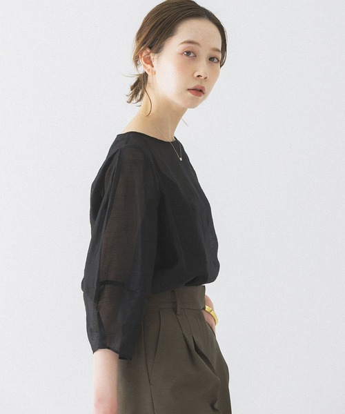 URBAN RESEARCH ROSSO WOMEN」 7分袖ブラウス FREE ブラック